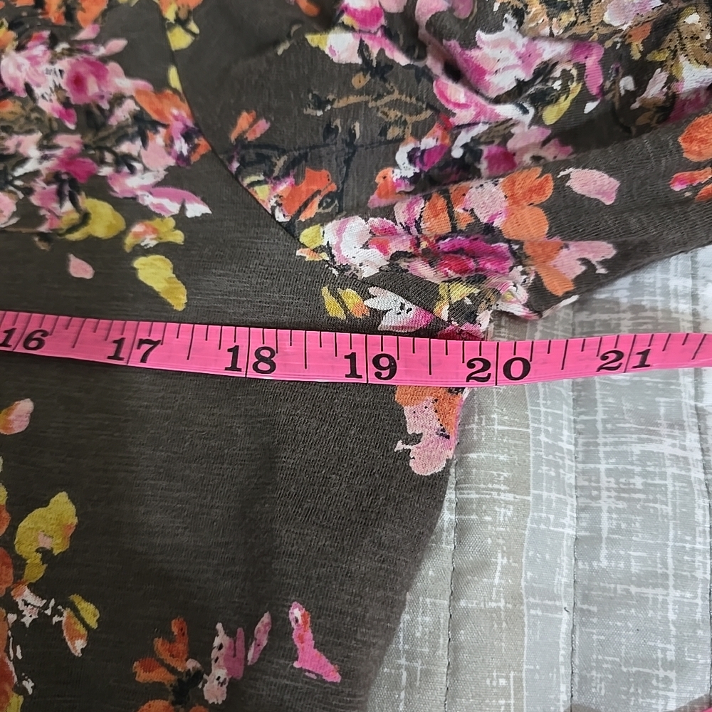 J.Jill Floral Long Sleeve Layered Shirt Sz M - Picture 5 of 8